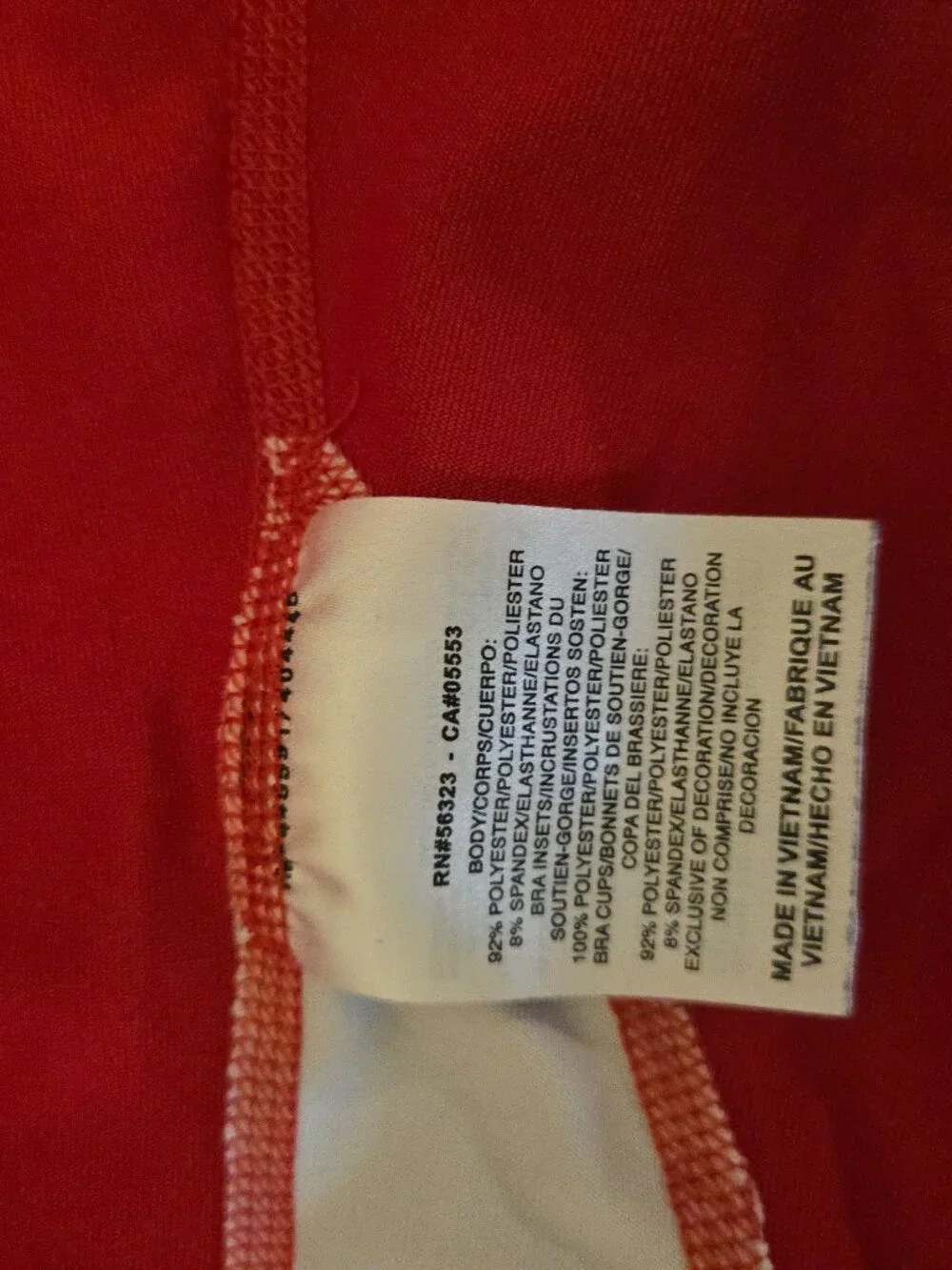 Nike Dri-FIT Racerback Workout Tank Top Built-In Bra Red White Large